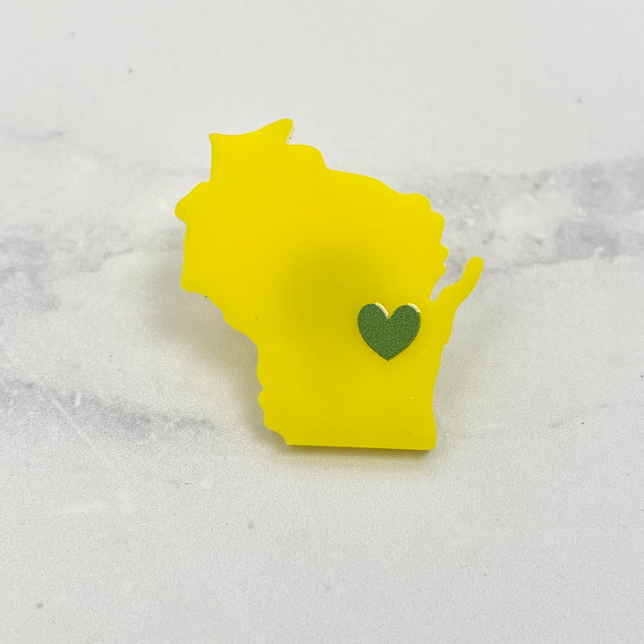Wisconsin Love Acrylic Pin