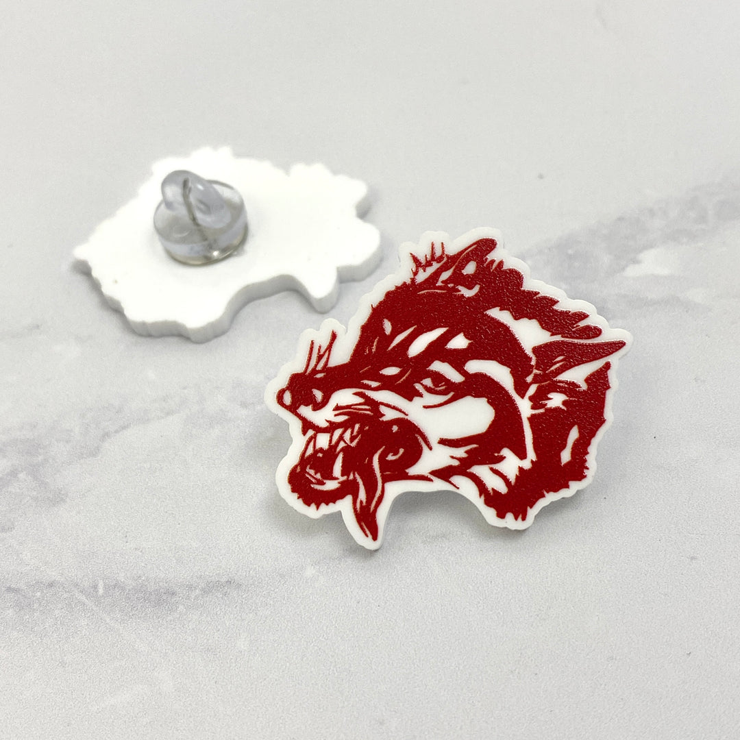 Winneconne's Willie the Wolf Acrylic Pin