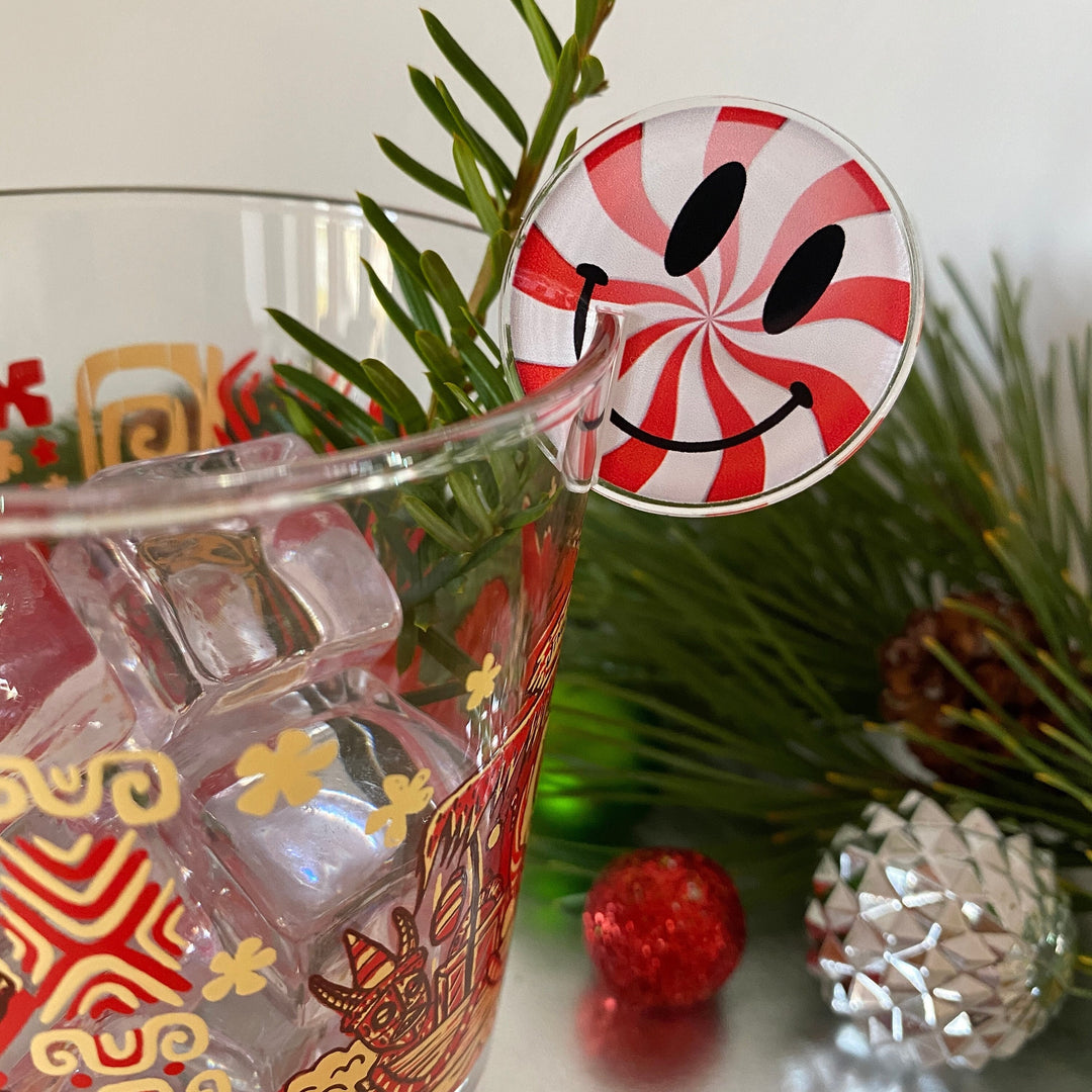 Christmas Peppermint Swirl Drink Charms