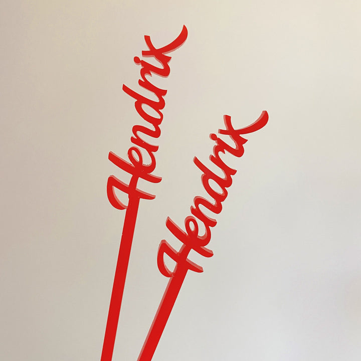 Script Text Stir Sticks for Cocktails and Events