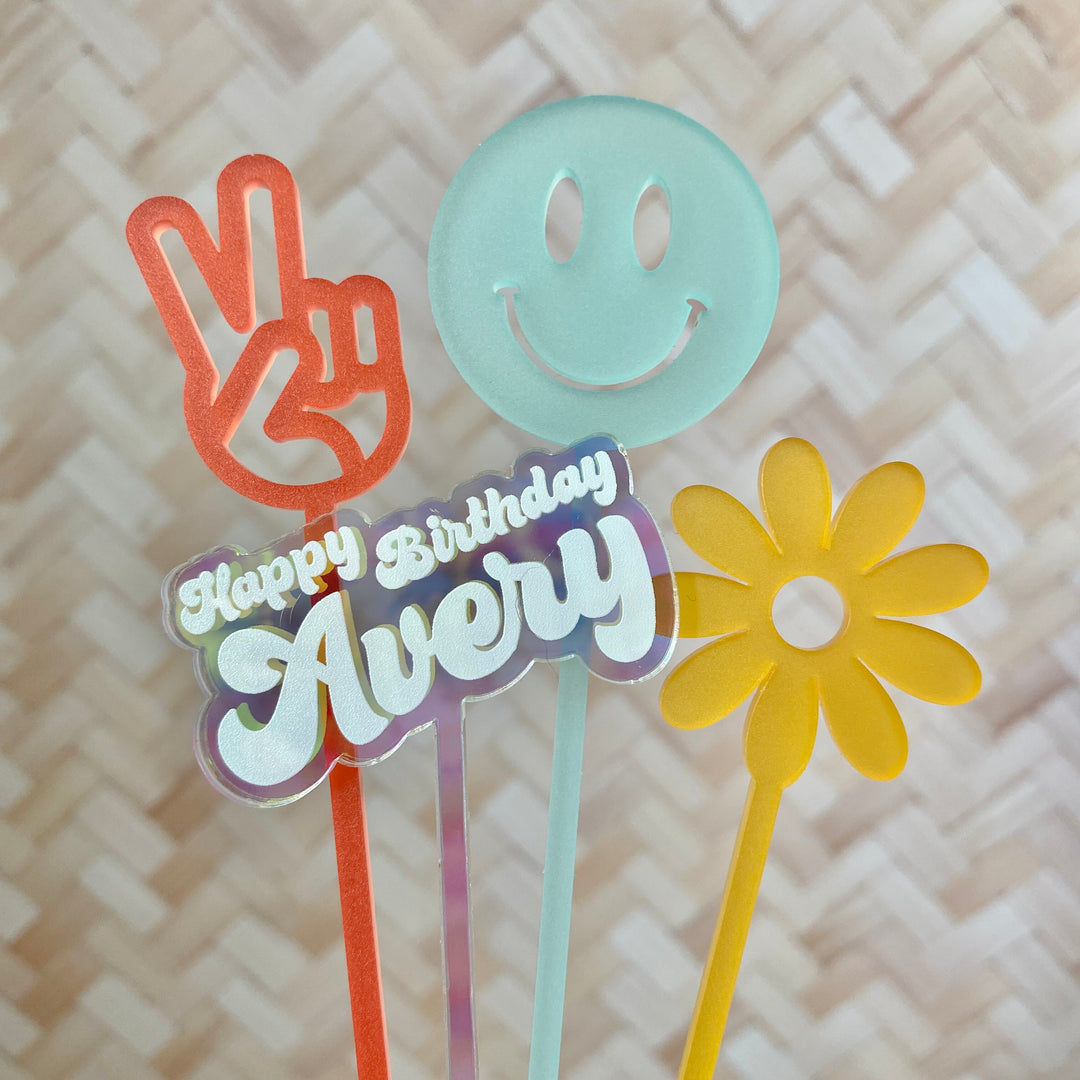 Peace Sign Groovy Stir Sticks