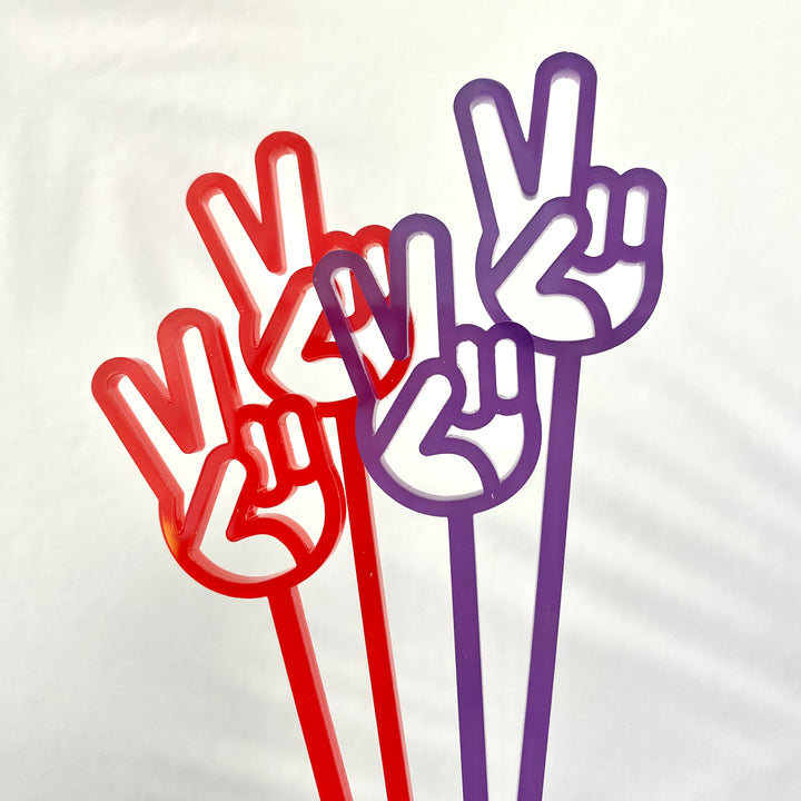 Peace Sign Groovy Stir Sticks