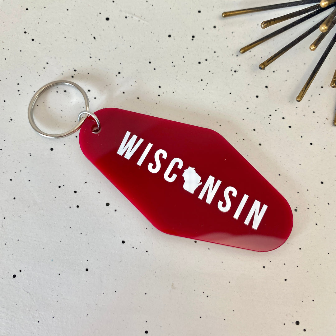 Wisconsin Acrylic Keychain