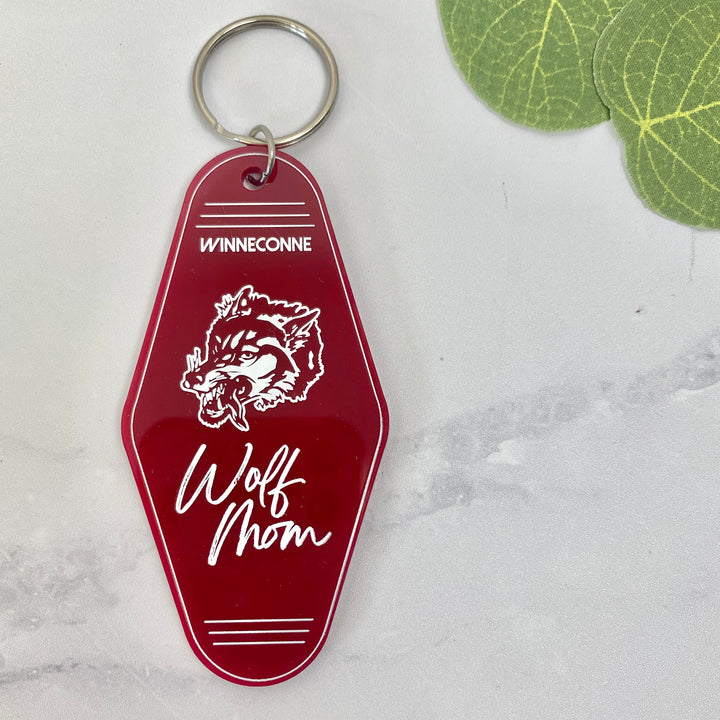 Wolf Mom Acrylic Keychain
