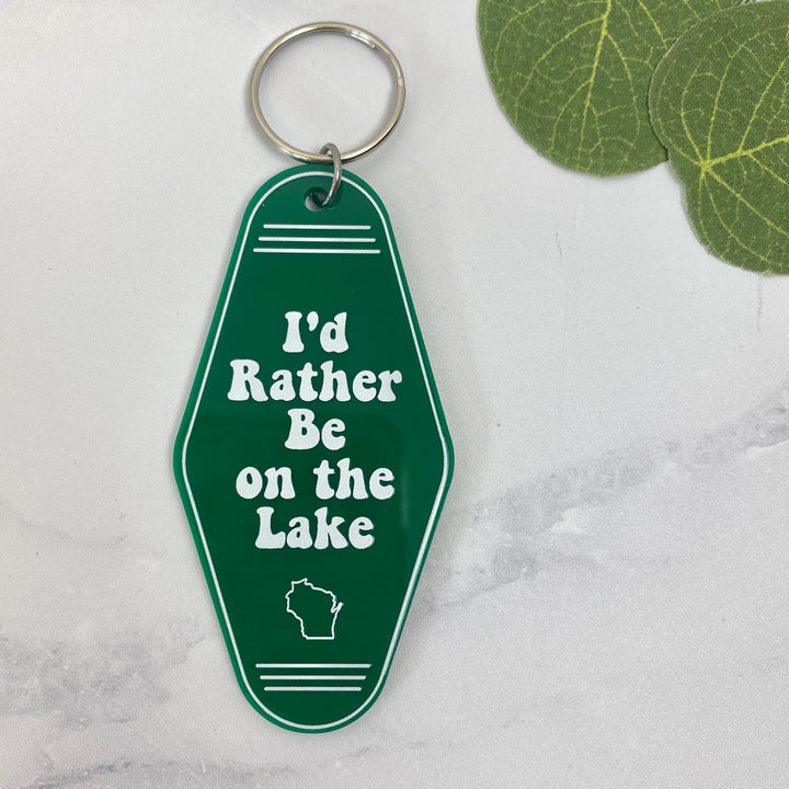 I'd Rather be on the Lake Acrylic Keychain