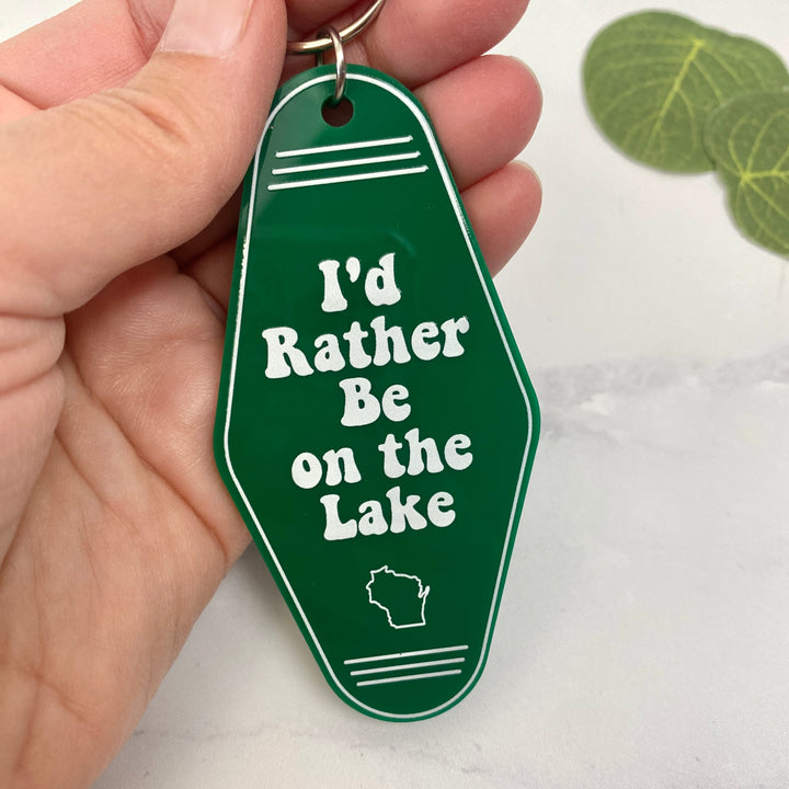 I'd Rather be on the Lake Acrylic Keychain