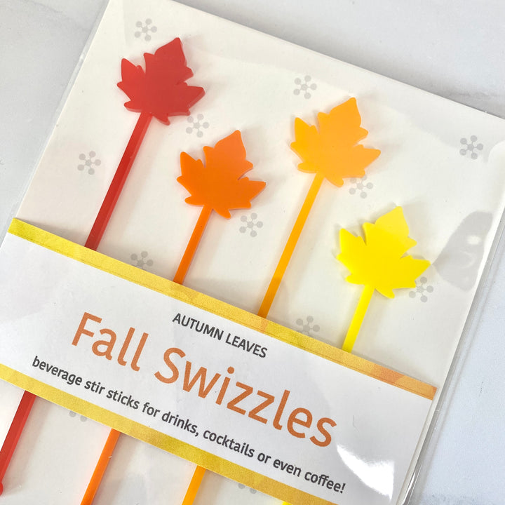 Fall Leaves Beverage Stir Sticks