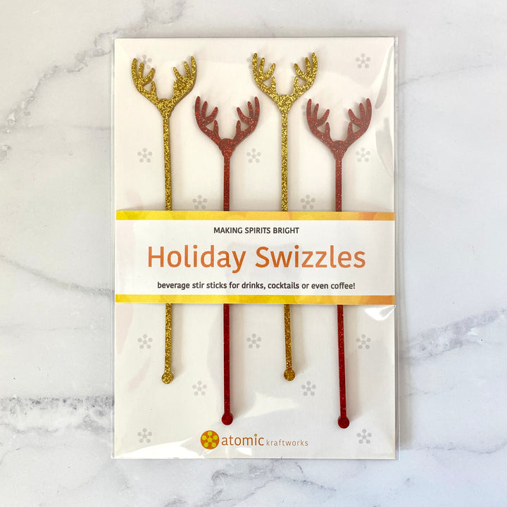 Holiday Antlers Beverage Stir Sticks