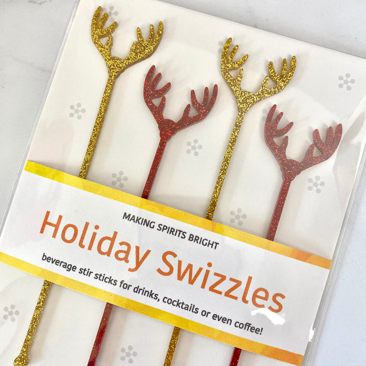 Holiday Antlers Beverage Stir Sticks