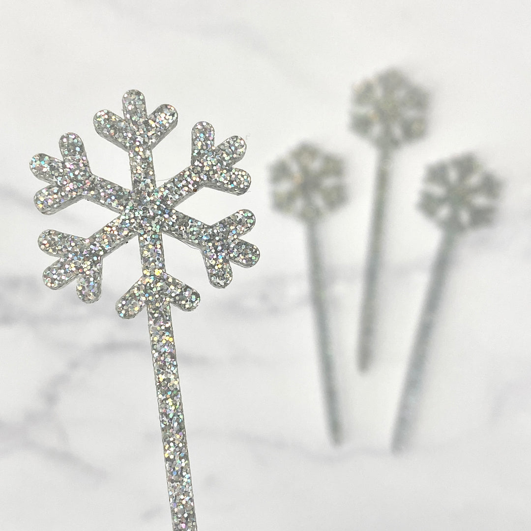 Snowflake Garnish Picks