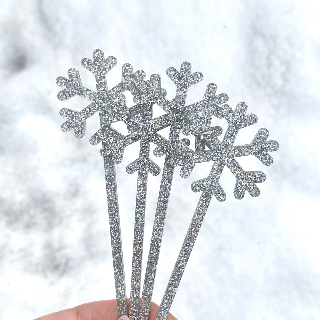 Snowflake Garnish Picks