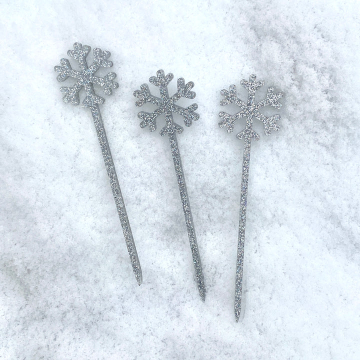 Snowflake Garnish Picks