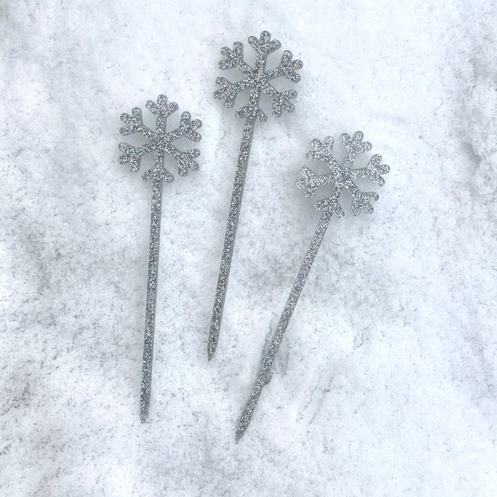Snowflake Garnish Picks