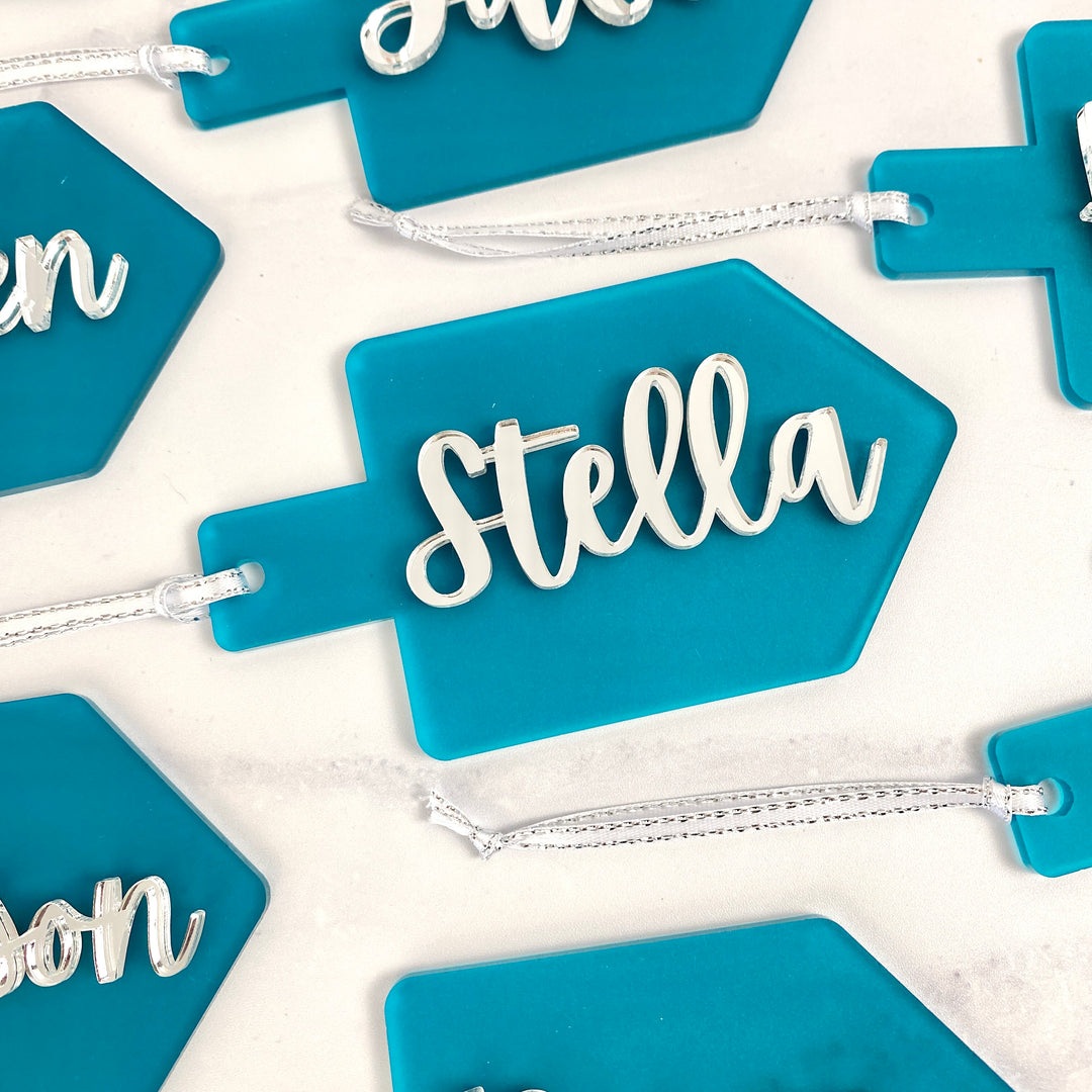 Hanukkah Dreidel Custom Name Tags