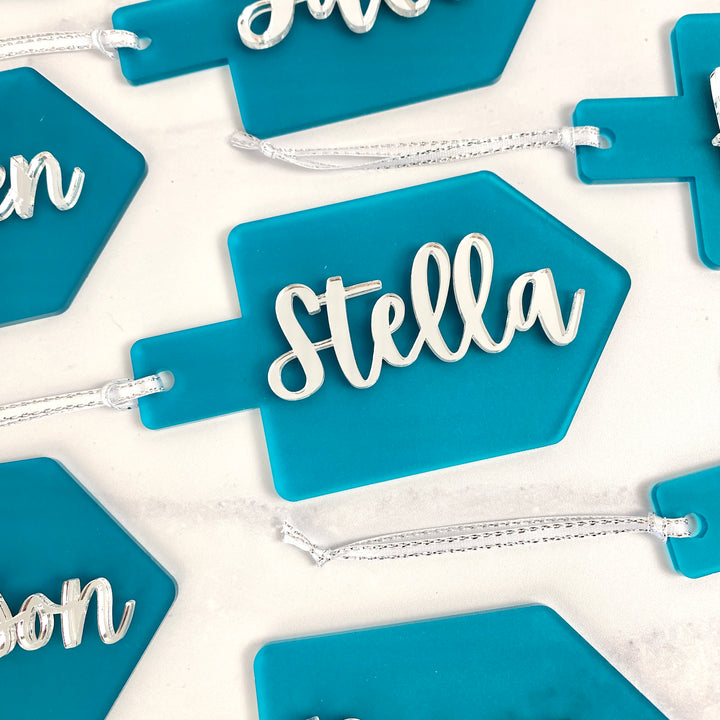 Hanukkah Dreidel Custom Name Tags