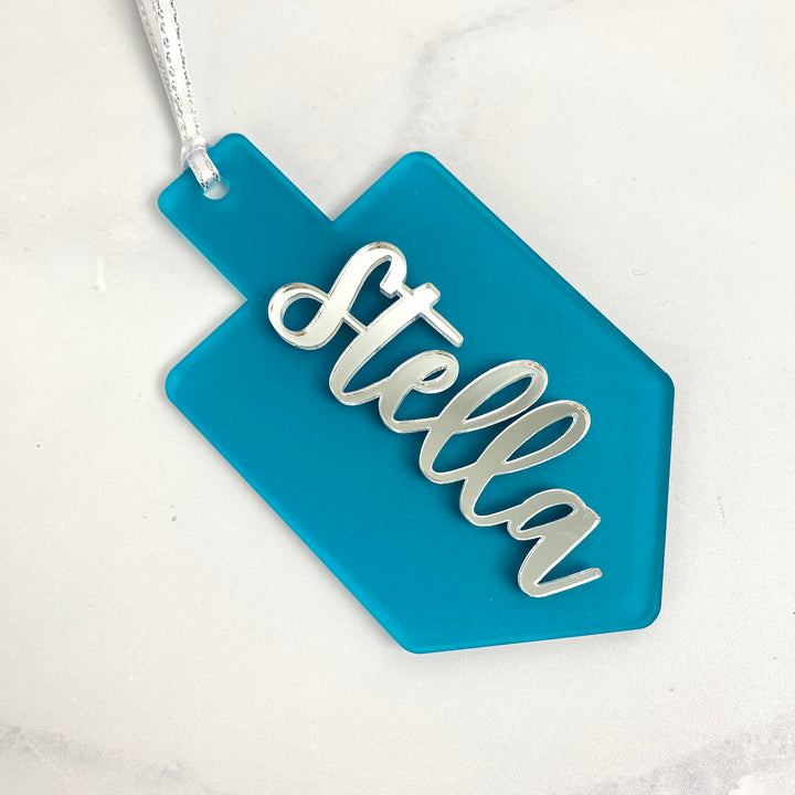 Hanukkah Dreidel Custom Name Tags