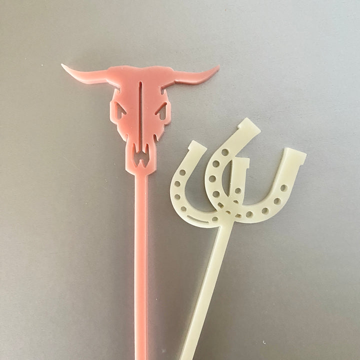 Cow Skull Stir Sticks