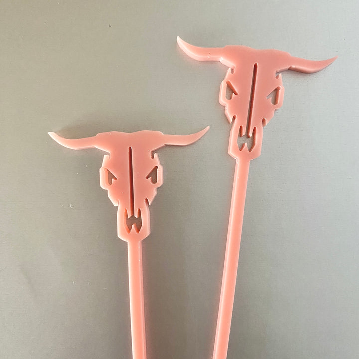 Cow Skull Stir Sticks