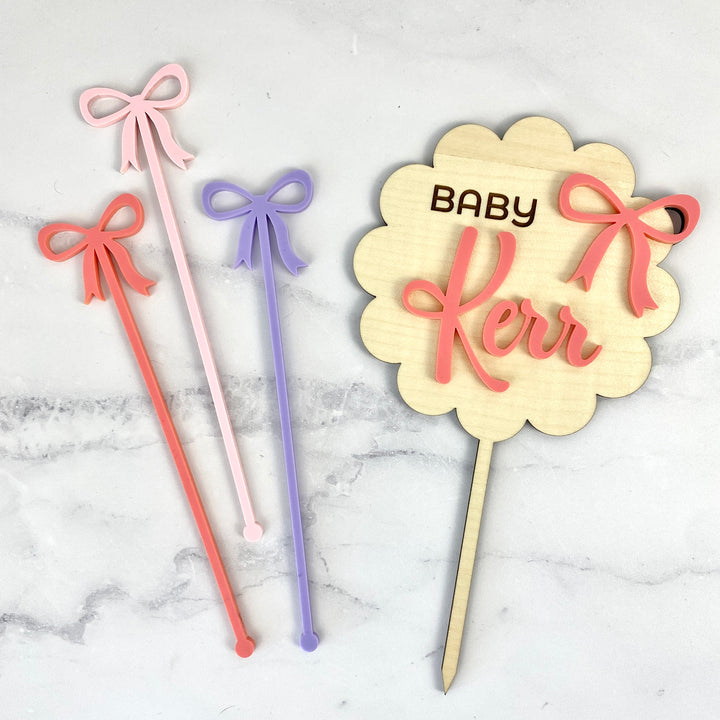 Floral Scalloped Cake Topper