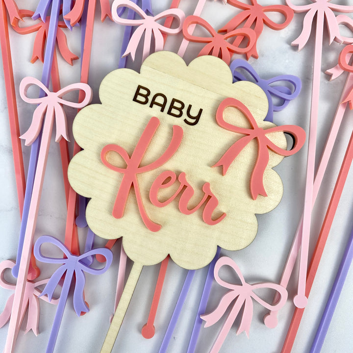 Floral Scalloped Cake Topper