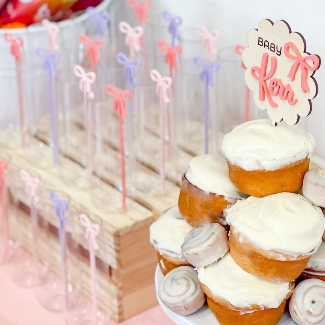 Floral Scalloped Cake Topper