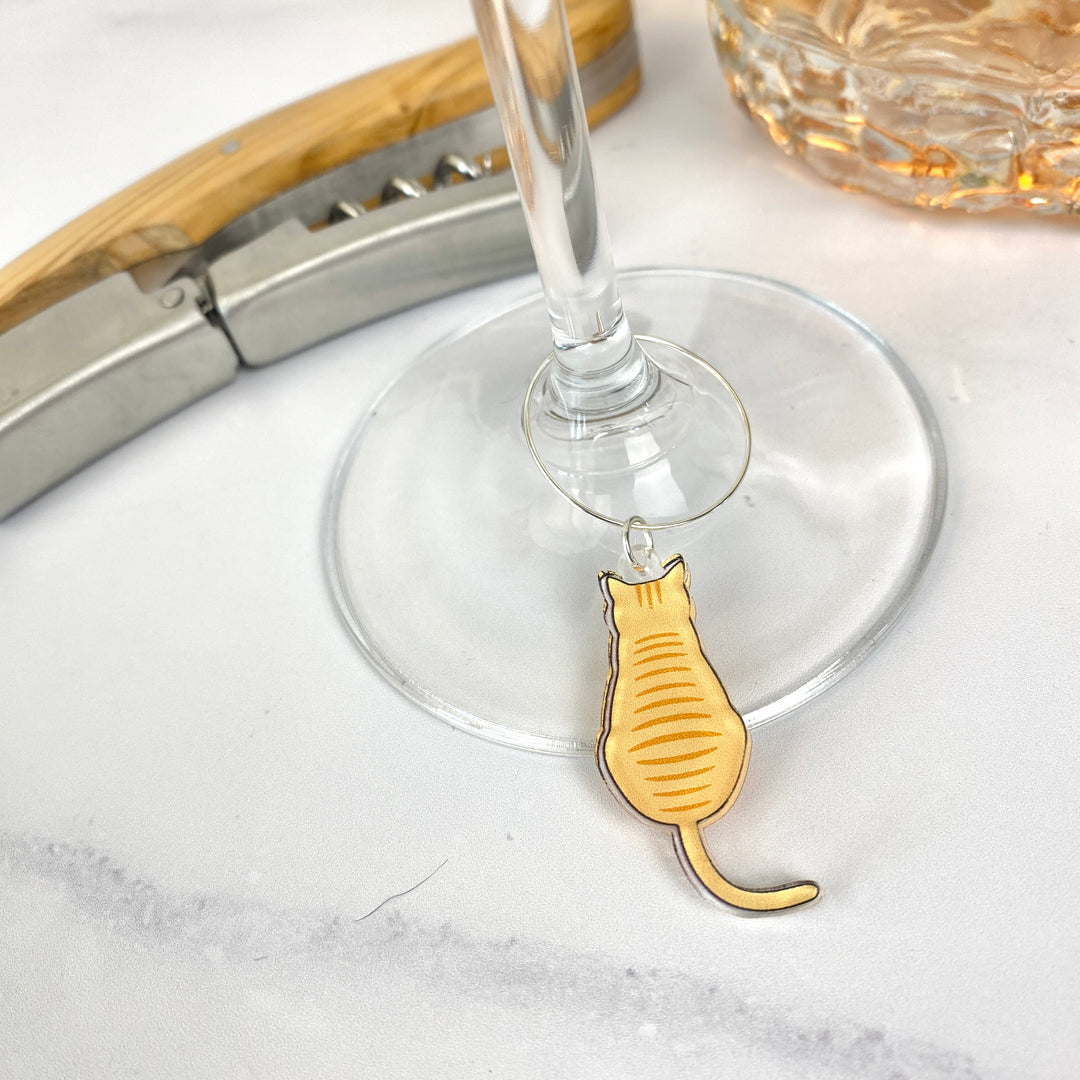 Cat Wine Charms