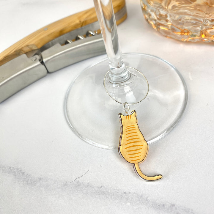Cat Wine Charms