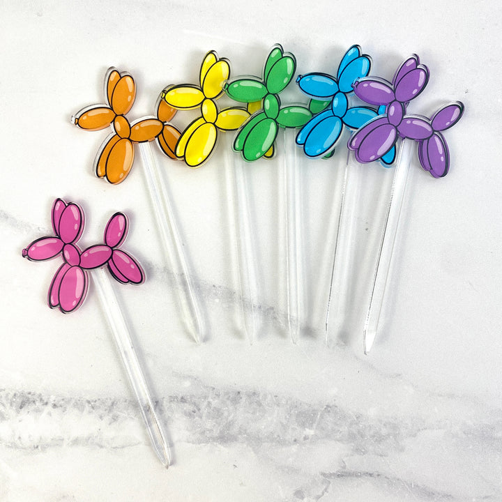 Balloon Dog Food Picks / Cupcake Toppers