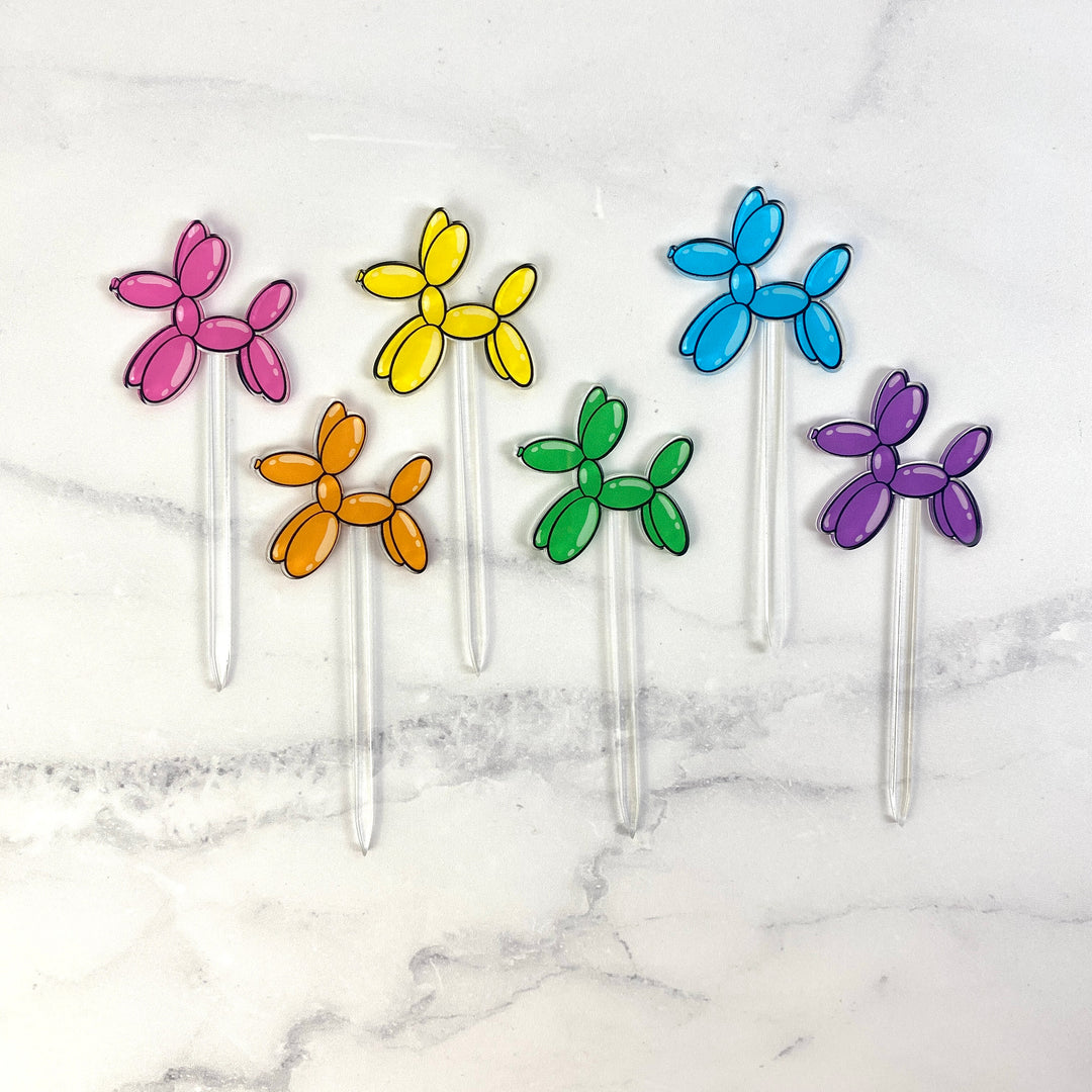 Balloon Dog Food Picks / Cupcake Toppers