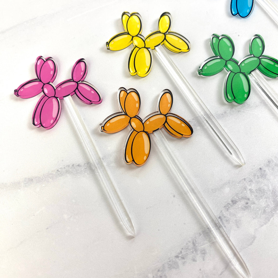 Balloon Dog Food Picks / Cupcake Toppers