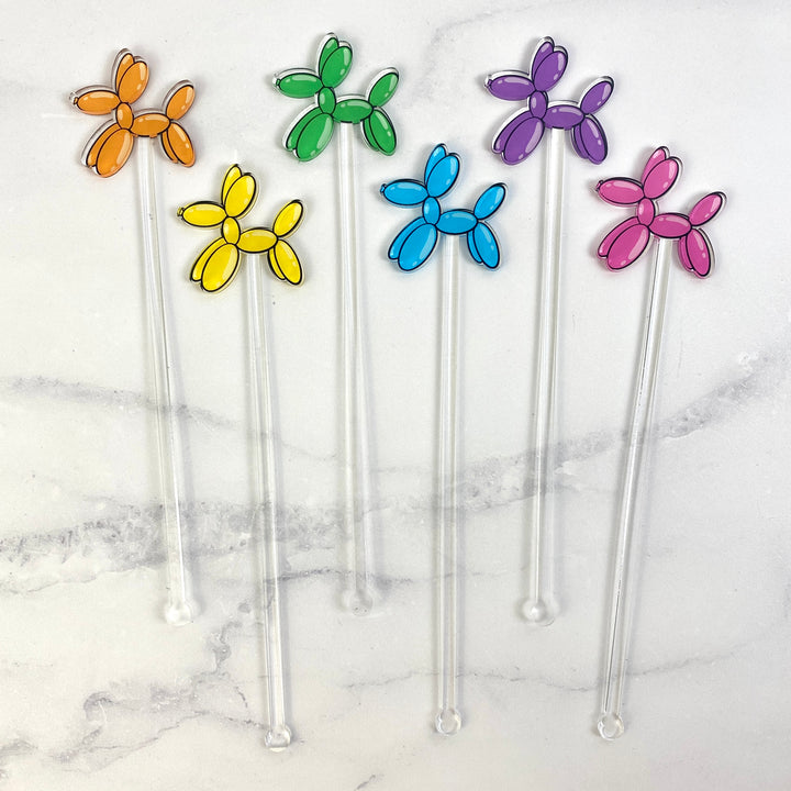 Balloon Dog Drink Stirrers (6-Pack)