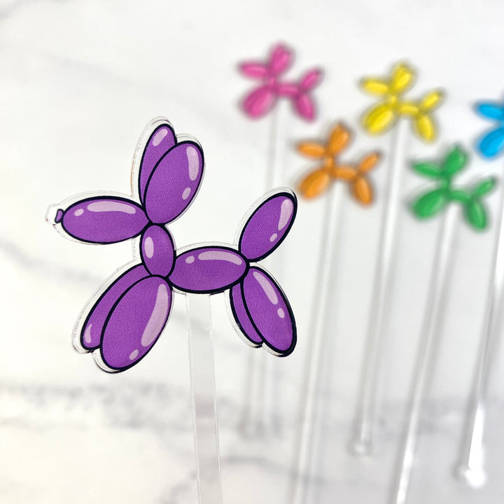 Balloon Dog Drink Stirrers (6-Pack)