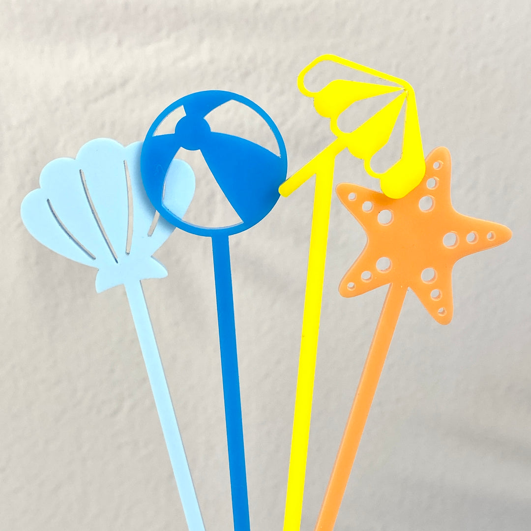 Beach Umbrella Stir Sticks