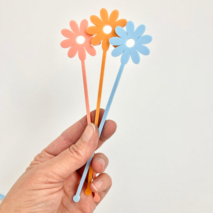 Daisy Flower Stir Sticks