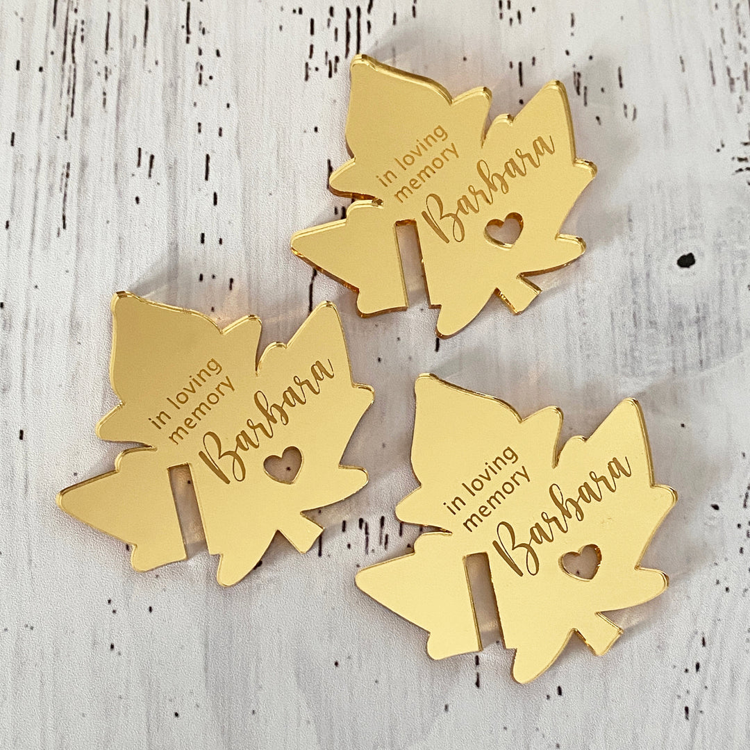 Fall Leaves Drink Charms (customizable)