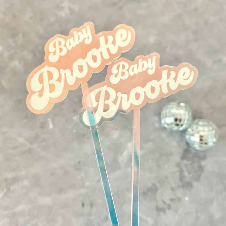 Groovy Text Stir Sticks