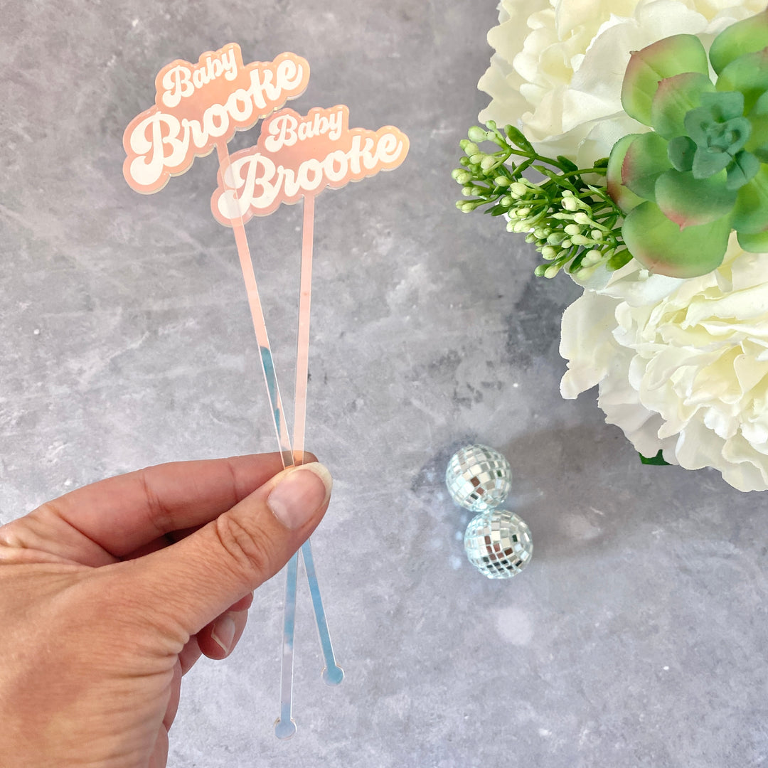 Groovy Text Stir Sticks