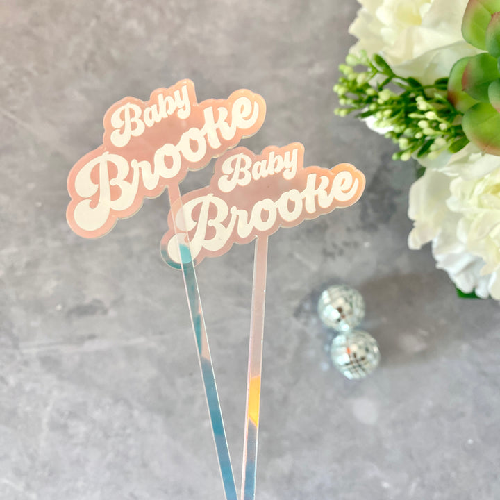 Groovy Text Stir Sticks