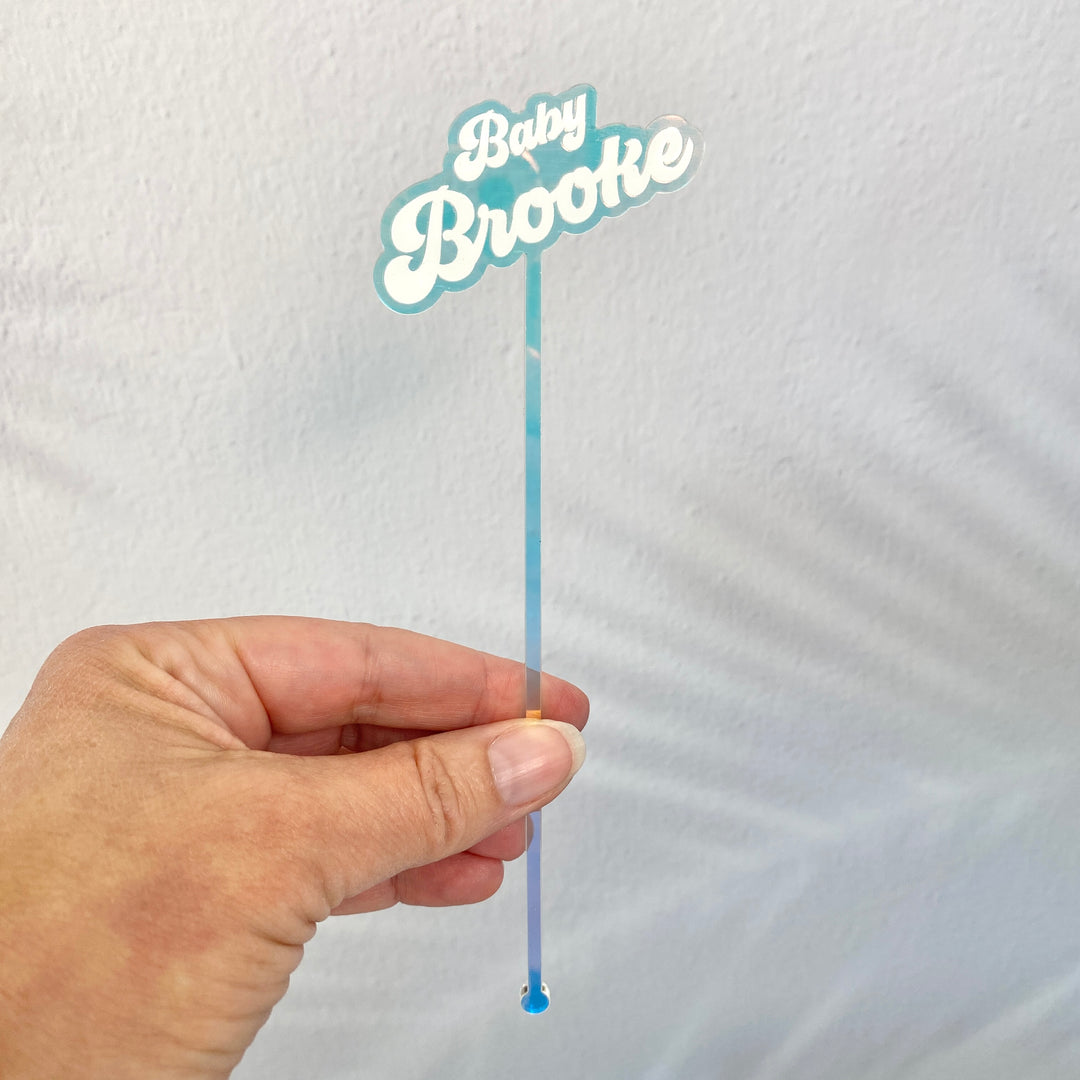 Groovy Text Stir Sticks