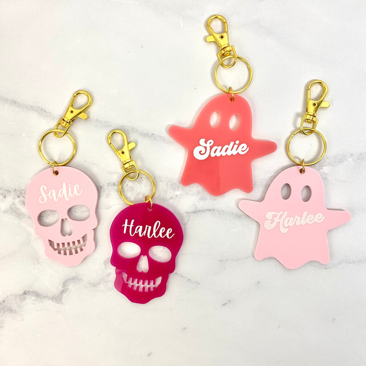 Ghost Halloween Name Bag Tags (customizable)