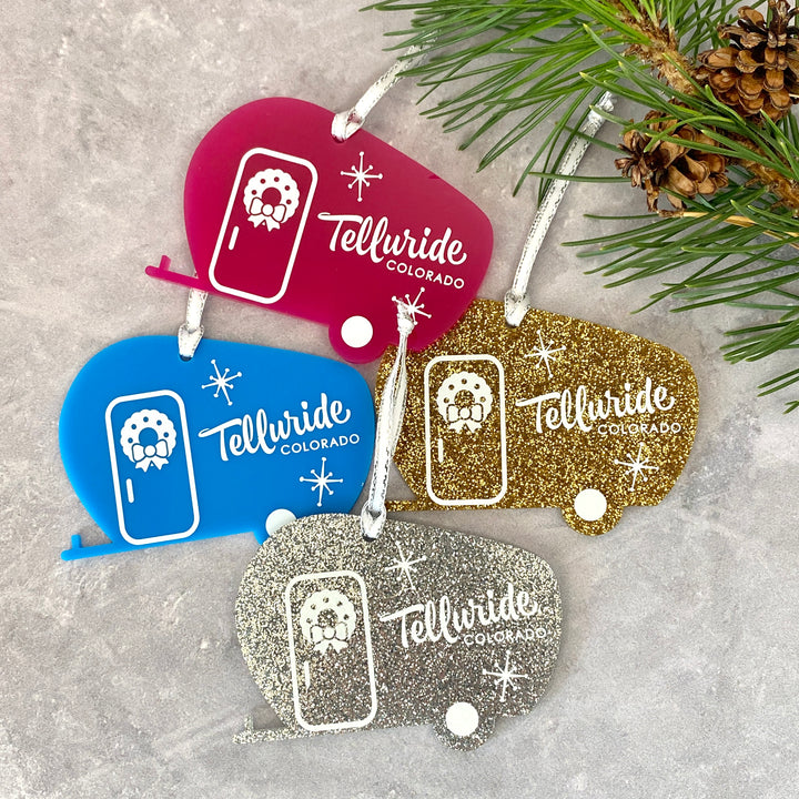 Vintage Trailer Christmas Ornament (customizable)