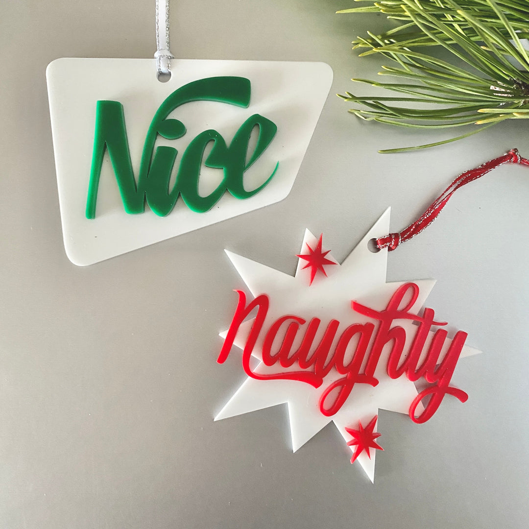 Naughty & Nice Christmas Ornaments