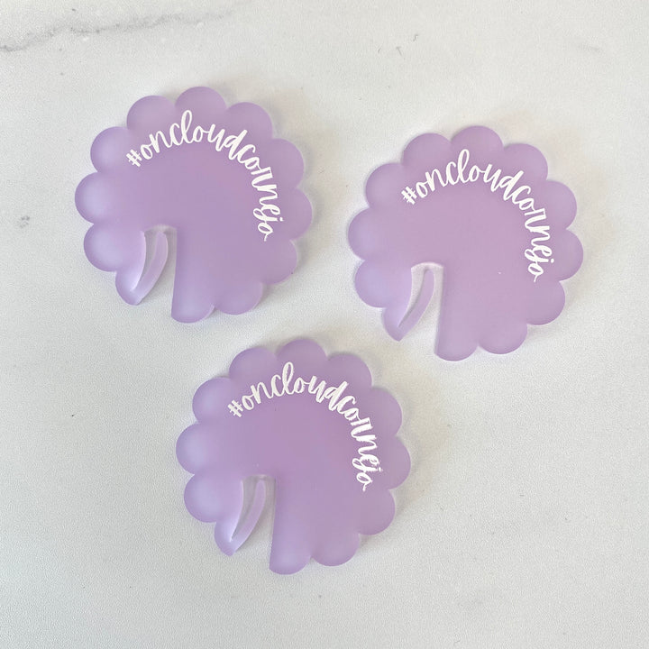 Floral Scalloped Drink Charms (customizable)