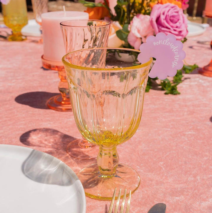 Floral Scalloped Drink Charms (customizable)
