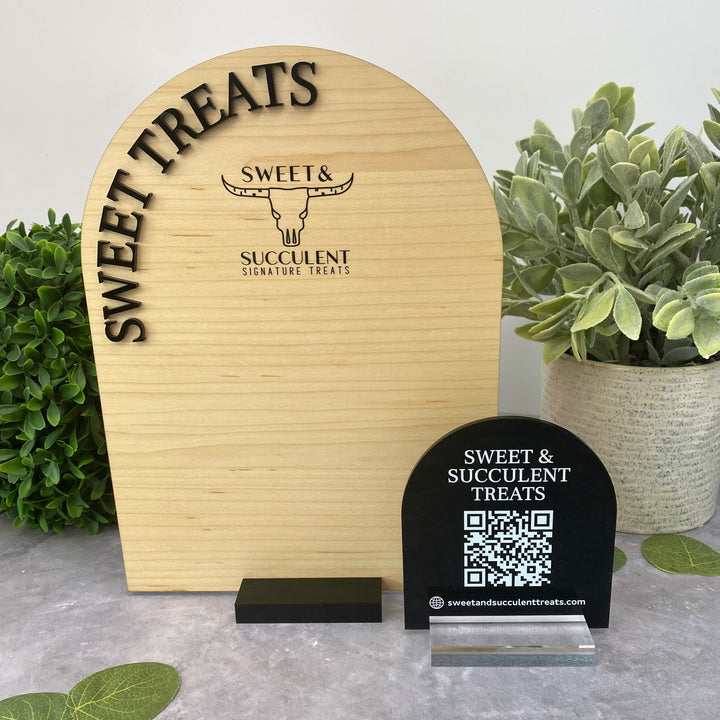 Small QR Code or Wifi Sign