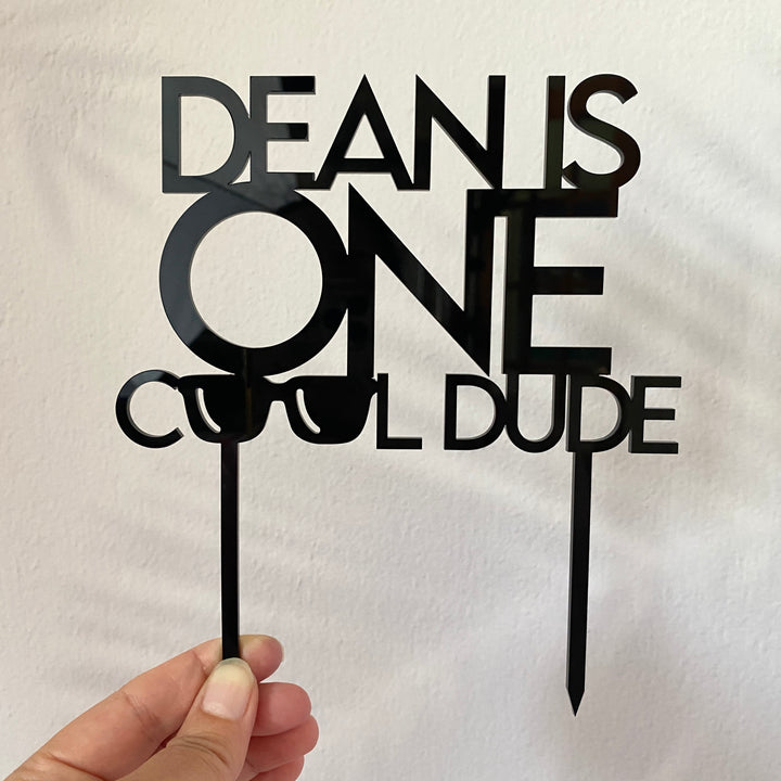 One Cool Dude Birthday Cake Topper