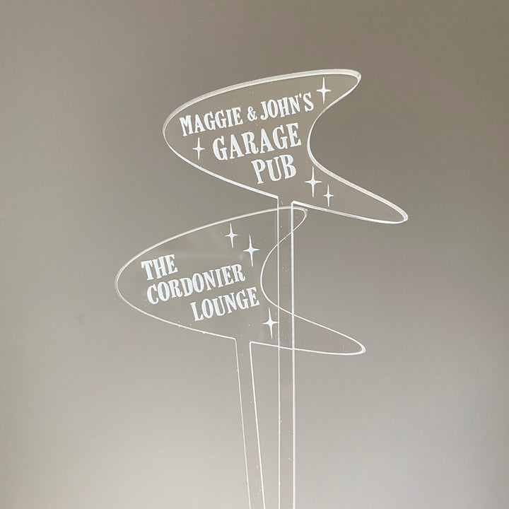 Custom Boomerang Text Stir Sticks