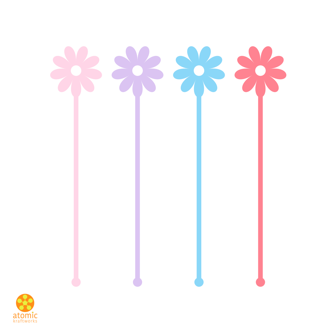 Floral Swizzles - Pastels