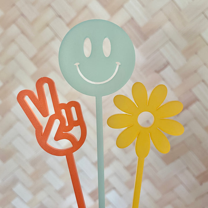 Daisy Flower Stir Sticks