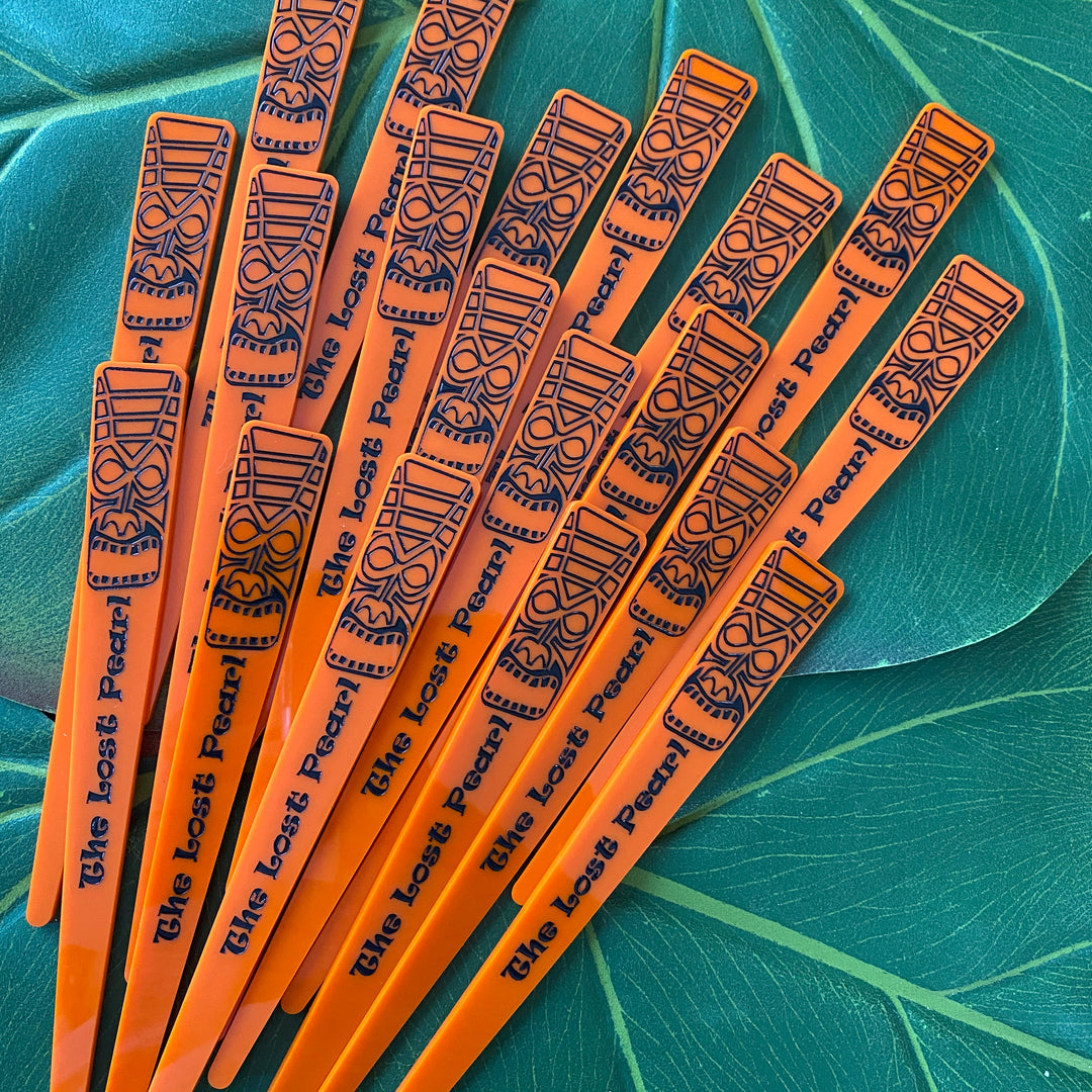 50 Custom Wood Stir Sticks, Beach Vibes Cocktail Sticks, Wedding